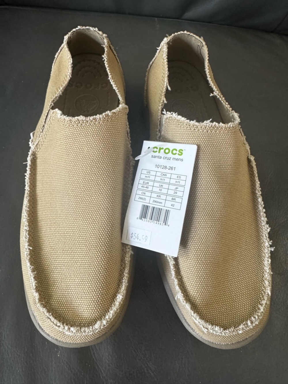 CROCS Santa Cruz Canvas Slip-On - Beige/Tan